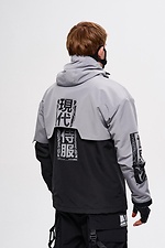 Windbreaker with "Darknet" prints, gray and black TUR WEAR 8037484 photo №4