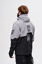 Windbreaker with "Darknet" prints, gray and black TUR WEAR 8037484 photo №6