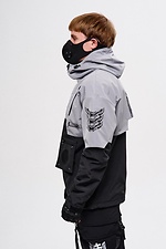Windbreaker with "Darknet" prints, gray and black TUR WEAR 8037484 photo №7