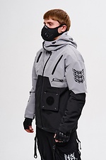 Windbreaker with "Darknet" prints, gray and black TUR WEAR 8037484 photo №8