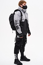 Windbreaker with "Darknet" prints, gray and black TUR WEAR 8037484 photo №11