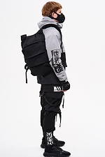 Windbreaker with "Darknet" prints, gray and black TUR WEAR 8037484 photo №12