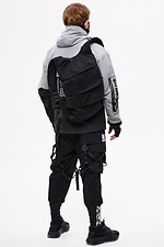 Windbreaker with "Darknet" prints, gray and black TUR WEAR 8037484 photo №13