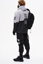 Windbreaker with "Darknet" prints, gray and black TUR WEAR 8037484 photo №15