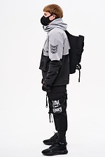Windbreaker with "Darknet" prints, gray and black TUR WEAR 8037484 photo №16