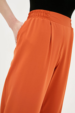 Високі широкі штани GAREL-H із костюмки цегляного кольору Garne 3039486 фото №4