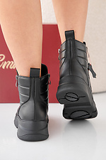 Women's black winter leather boots  2505488 photo №4