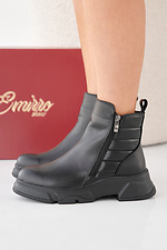 Women's black winter leather boots  2505488 photo №6