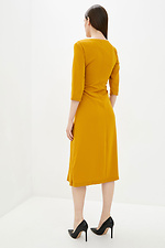 Women's midi dress from a mustard color suit with a corset Garne 3039488 photo №4