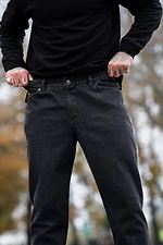 Чоловічі джинси mom denim графітового кольору Teamv 8034489 фото №2