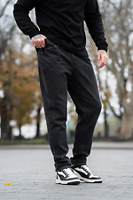 Чоловічі джинси mom denim графітового кольору Teamv 8034489 фото №7