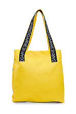 Большая желтая сумка шоппер с длинными широкими ручками Garne 3500490 фото №2