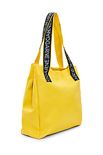 Большая желтая сумка шоппер с длинными широкими ручками Garne 3500490 фото №3