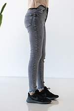Високі сірі джинси американка стрейчеві укороченою довжини  4014490 фото №3
