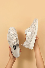Perforated summer leather sneakers  4205490 photo №1