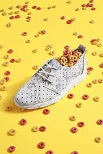 Perforated summer leather sneakers  4205490 photo №6