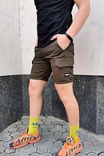 Khakifarbene Baumwollshorts mit großen Taschen Custom Wear 8025490 Foto №5