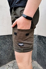 Khaki cotton shorts with large pockets Custom Wear 8025490 photo №6