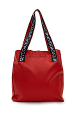 Большая красная сумка шоппер с длинными широкими ручками Garne 3500491 фото №2