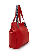 Большая красная сумка шоппер с длинными широкими ручками Garne 3500491 фото №3