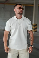 Herren-Poloshirt, einfarbig, weißes Poloshirt Teamv 8034491 Foto №1