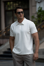 Einfarbiges Herren-Poloshirt, Weiß Teamv 8034491 Foto №1