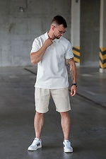 Herren-Poloshirt, einfarbig, weißes Poloshirt Teamv 8034491 Foto №2