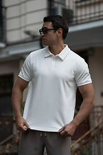 Einfarbiges Herren-Poloshirt, Weiß Teamv 8034491 Foto №2