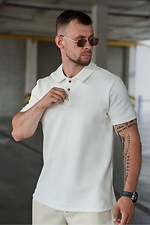 Herren-Poloshirt, einfarbig, weißes Poloshirt Teamv 8034491 Foto №3