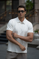 Einfarbiges Herren-Poloshirt, Weiß Teamv 8034491 Foto №3