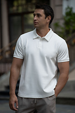 Einfarbiges Herren-Poloshirt, Weiß Teamv 8034491 Foto №4