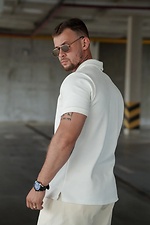 Herren-Poloshirt, einfarbig, weißes Poloshirt Teamv 8034491 Foto №5