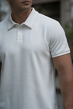 Einfarbiges Herren-Poloshirt, Weiß Teamv 8034491 Foto №5