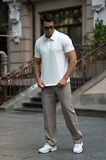 Einfarbiges Herren-Poloshirt, Weiß Teamv 8034491 Foto №7