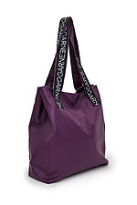 Большая фиолетовая сумка шоппер с длинными широкими ручками Garne 3500492 фото №4