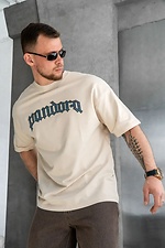 Oversize-T-Shirt für Herren mit PANDORA-Print in Beige Teamv 8034492 Foto №5