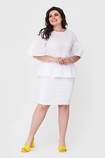 White DJENN summer cambric blouse with puff sleeves Garne 3040493 photo №2