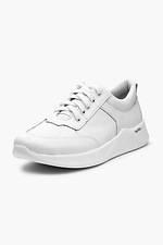 Лаконічні білі кросівки з натуральної шкіри  4205494 фото №1