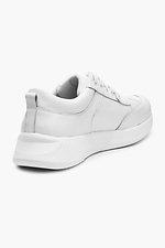 Лаконічні білі кросівки з натуральної шкіри  4205494 фото №3