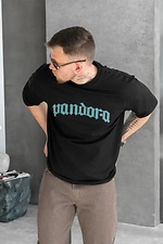 Men's oversized T-shirt with PANDORA print, black Teamv 8034494 photo №2
