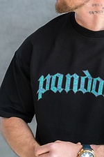 Schwarzes Oversize-T-Shirt für Herren mit PANDORA-Print Teamv 8034494 Foto №5