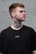 Men's Oversized T-shirt with Money Gravity Print Black Without 8049494 photo №4