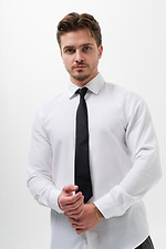 Schmale klassische Krawatte für Herren, Castle Black Without 8055494 Foto №3