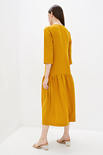 Mustard oversized long dress with cut-off skirt Garne 3039495 photo №4