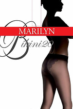 Czarne rajstopy nylonowe 20 den z majtkami kabaretki Marilyn 4023496 zdjęcie №1