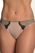 Low-rise tanga with sheer panels and embroidery ZeBra 4028496 photo №1