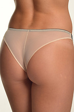 Low-rise tanga with sheer panels and embroidery ZeBra 4028496 photo №2