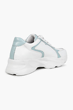 White leather platform sneakers with colored inserts  4205496 photo №8