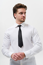 Herren Skinny Cropped Krawatte mit Gummiband Vindzor Schwarz Without 8055496 Foto №2