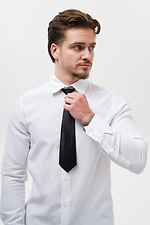 Herren Skinny Cropped Krawatte mit Gummiband Vindzor Schwarz Without 8055496 Foto №5